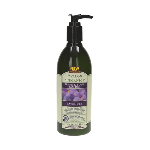 Avalon Organics Hand & Body Lotion Lavender 340g