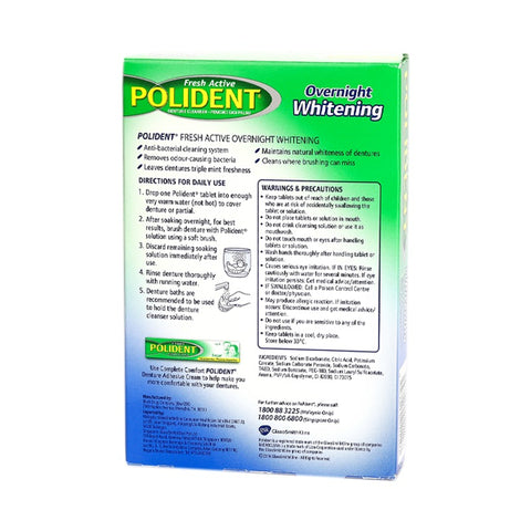 Polident Overnight Whitening Cleansing 36tabs