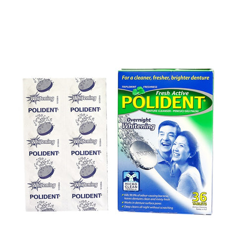 Polident Overnight Whitening Cleansing 36tabs