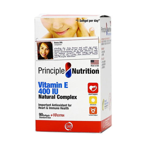 PrincipleNutrition Vitamin E 400 IU Natural Complex 90+10pcs