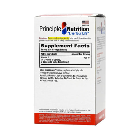 PrincipleNutrition Vitamin E 400 IU Natural Complex 90+10pcs