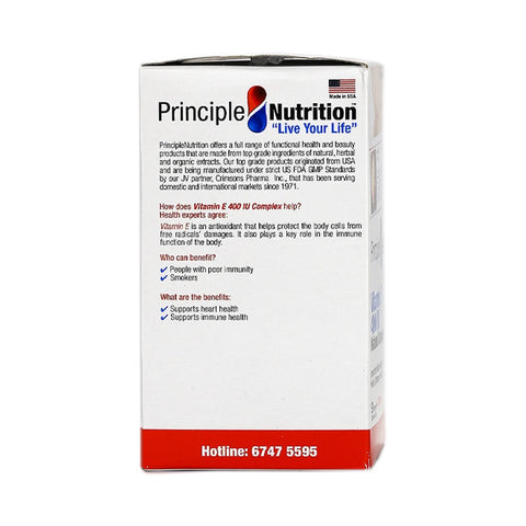 PrincipleNutrition Vitamin E 400 IU Natural Complex 90+10pcs