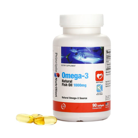 PrincipleNutrition Omega-3 Natural Fish Oil 1000mg 90pcs