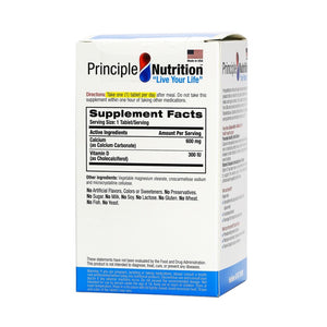 PrincipleNutrition Calcium 600 + Vitamin D 60tabs