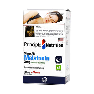 PrincipleNutrition Sleep Aid Melatonin 3mg 60+10tabs