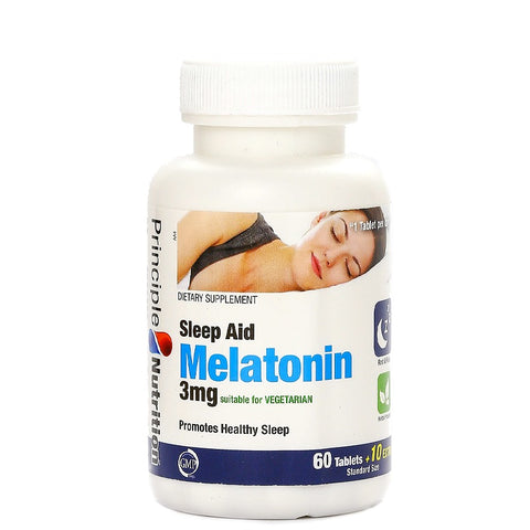 PrincipleNutrition Sleep Aid Melatonin 3mg 60+10tabs