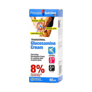 PrincipleNutrition 8% Glucosamine Cream 80ml