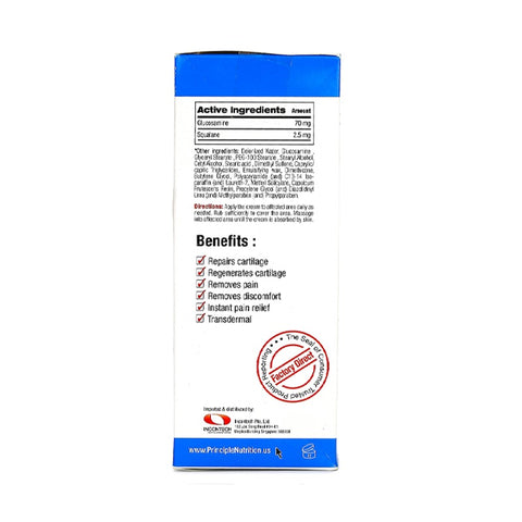 PrincipleNutrition 8% Glucosamine Cream 80ml