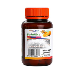 Holistic Way Chewable Vitamin C Low Acid 500mg 50tabs