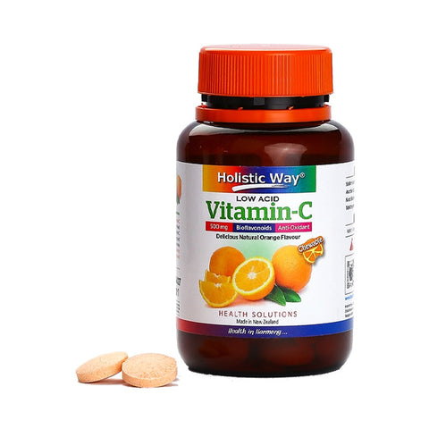 Holistic Way Chewable Vitamin C Low Acid 500mg 50tabs