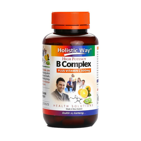 Holistic Way B Complex With Vitamin C 500mg 60caps