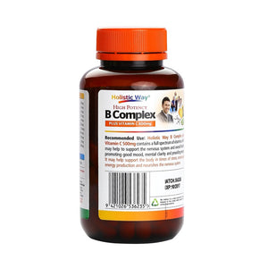 Holistic Way B Complex With Vitamin C 500mg 60caps