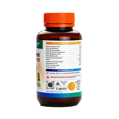 Holistic Way B Complex With Vitamin C 500mg 60caps