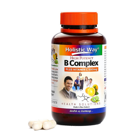 Holistic Way B Complex With Vitamin C 500mg 60caps