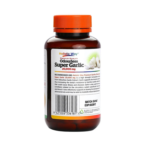 Holistic Way Odourless Super Garlic 20,000mg 60caps