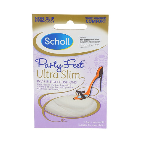 Scholl Party Feet Ultra Slim Invisible Gel Cushions 1pairs