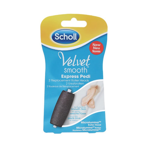 Scholl Velvet Smooth Express Pedi Replacement Roller Heads 2pcs