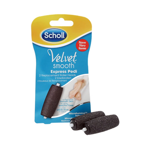 Scholl Velvet Smooth Express Pedi Replacement Roller Heads 2pcs