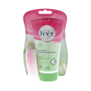 Veet In Shower Hair Removal Cream Dry Skin 150ml