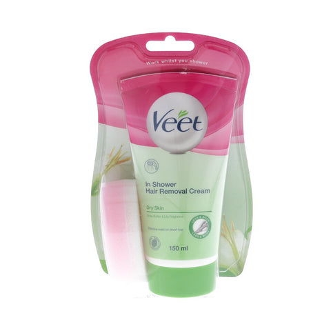 Veet In Shower Hair Removal Cream Dry Skin 150ml