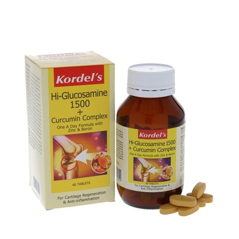 Kordel's Hi-Glucosamine 1500 + Curcumin  60tabs