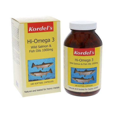 Kordel's Hi-Omega 3 Wild Salmon & Fish Oils 1000mg 180caps