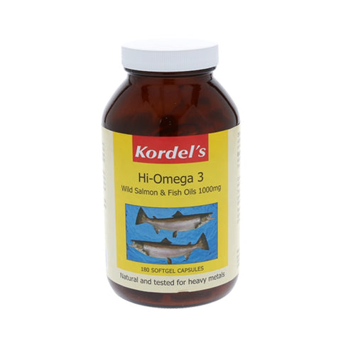 Kordel's Hi-Omega 3 Wild Salmon & Fish Oils 1000mg 180caps