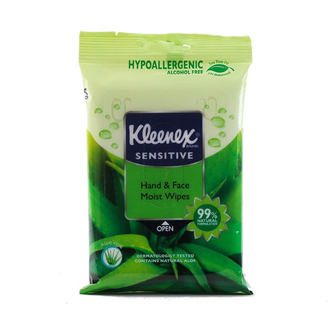 Kleenex Sensitive Hand & Face Moist Wipes 3x10sheet