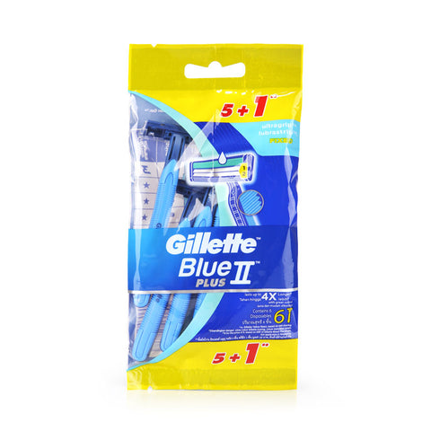 Gillette Blue II Plus Razors 5+1pcs