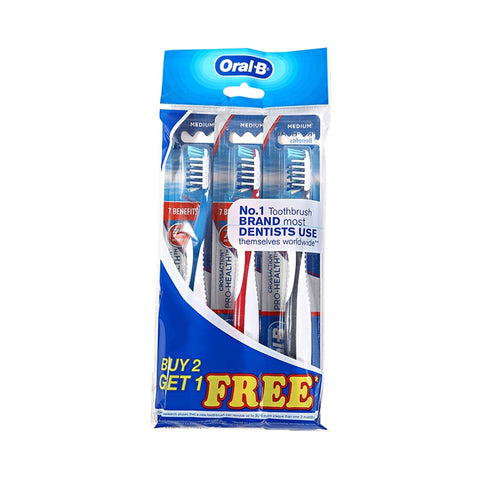 Oral B Pro-Health 7 Benefits 40 Toothbrush Medium 3pcs