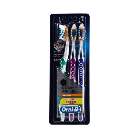 Oral B Prohealth Clinical Pro-Flex Toothbrush Soft 3pcs