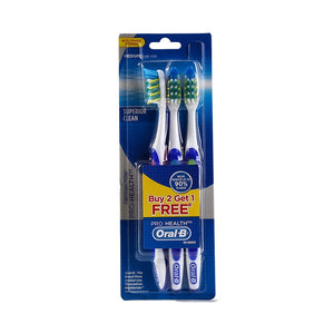 Oral B Crossaction Superior Clean 40 Toothbrush Medium 3pcs