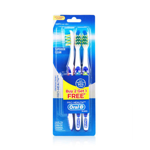 Oral B Crossaction Superior Clean 40 Toothbrush Soft 3pcs