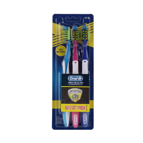 Oral B Crossaction Anti-Bacterial 35 Soft Toothbrush 3pcs