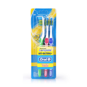 Oral B Complete Anti-Bacterial 35 Soft Toothbrush 3pcs