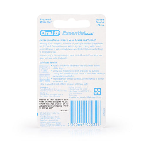 Oral B Essential Waxed Floss 50m