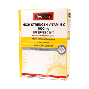 Swisse Ultiboost High Strength Vitamin C 1000mg Effervescent 60tabs