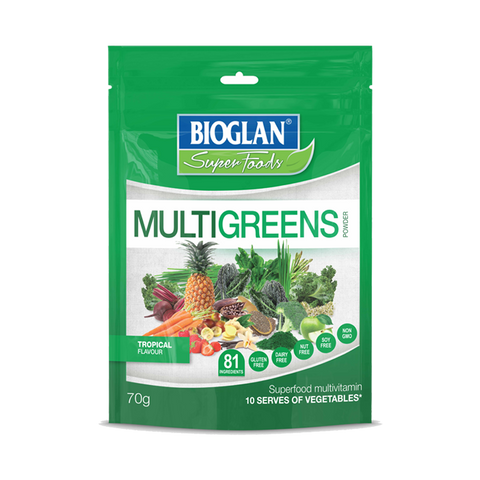 Bioglan Superfoods Multigreens Powder Tropical 70g