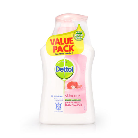 Dettol Skincare Liquid Hand Wash 3x250ml