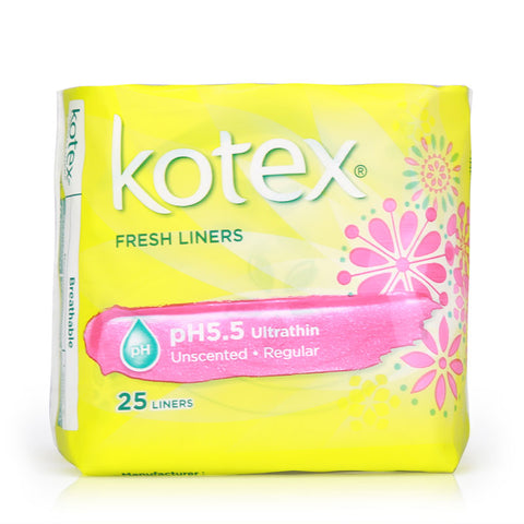 Kotex Fresh Liners pH5.5 Ultrathin Unscented 25pcs