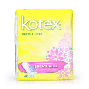 Kotex Fresh Liners Breathable Regular Unscented 40pcs