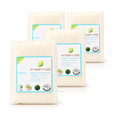 Fresh Rice Organic White Rice 1kg x 4pcs