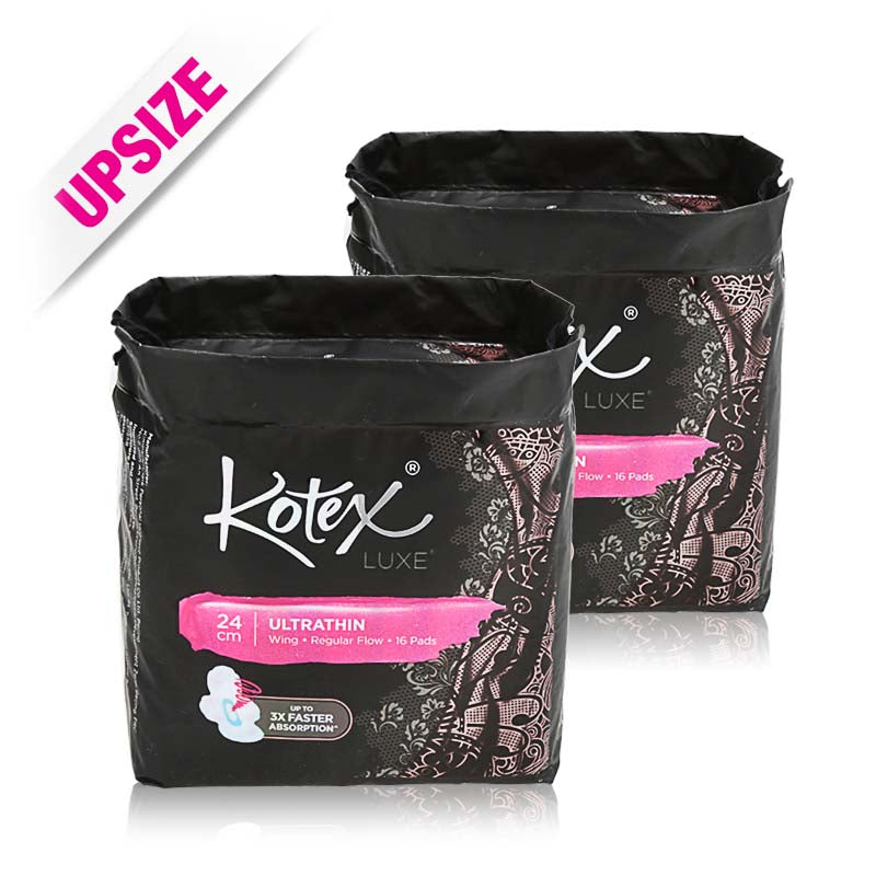 Kotex Pads Luxe Ultra Thin Wing 24cm 16x2pcs