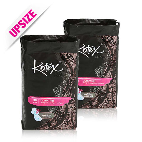 Kotex Pads Luxe Ultra Thin Wing 38cm 10x2pcs