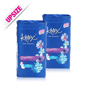 Kotex Pads Soft & Smooth Overnight Wing 32cm 18x2pcs