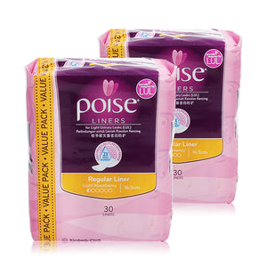 Poise Liners Regular 30x2pcs