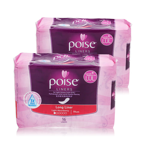 Poise Liners Long 16x2pcs