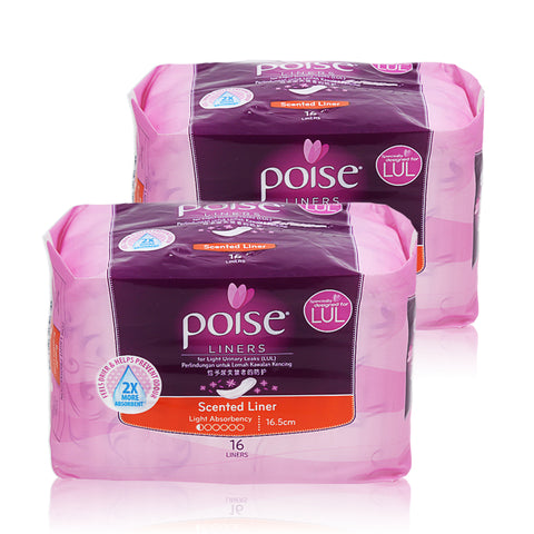 Poise Liners Scented 16x2pcs