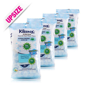 Kleenex Fresh Hand & Face Moist Wipes (case) 3x10sheetx4pcs