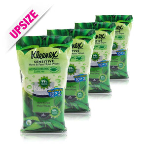 Kleenex Sensitive Hand & Face Moist Wipes (case) 3x10sheetx4pcs